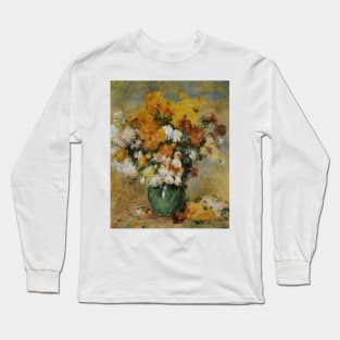 Bouquet of Chrysanthemums by Auguste Renoir Long Sleeve T-Shirt